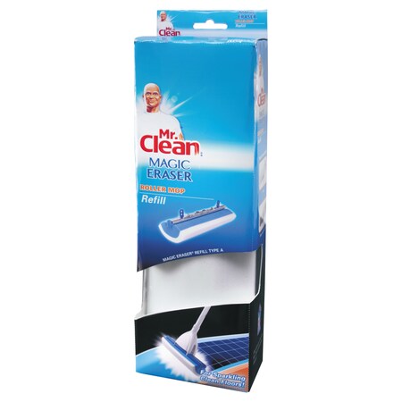 Mr. Clean Magic Eraser Roller Mop Refill, Foam, 11.5 x 3.75 x 2.25, White/Blue 446841